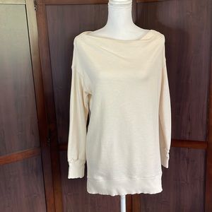 Pilcro Anthropologie‎ Sweatshirt Womens S Cream Long Sleeve Cowl Neck